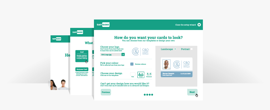 EasyBadge Wizard in action